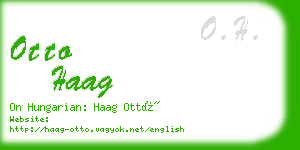 otto haag business card